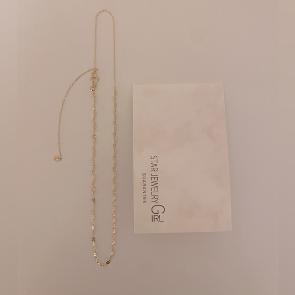 STAR JEWELRY 10K Gold Choker Chain (with Adjustable Slider) - Picture 2 of 3